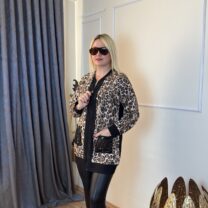 Leoparlı Pulpayet Ceket